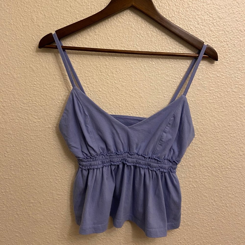 Blue crop tank
